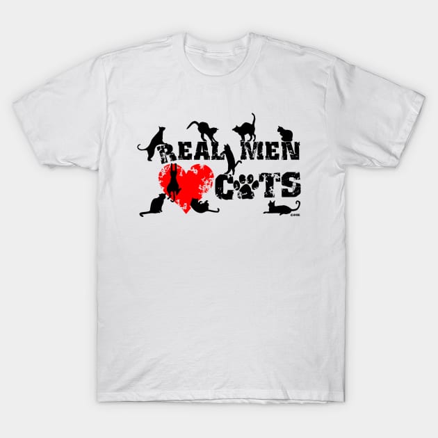 Real Men Love Cats, Cats Have 9 Lives T-Shirt by NewSignCreation